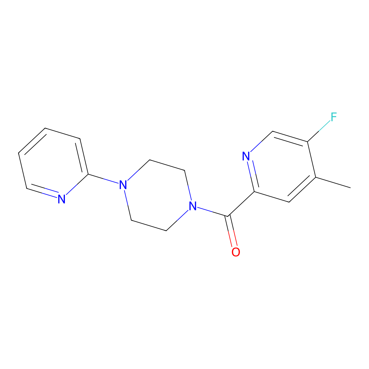 1-(5-Fluoro-4-methylpyridine-2-carbonyl)-4-(pyridin-2-yl)piperazine molecular structure, CAS 2415622-96-5