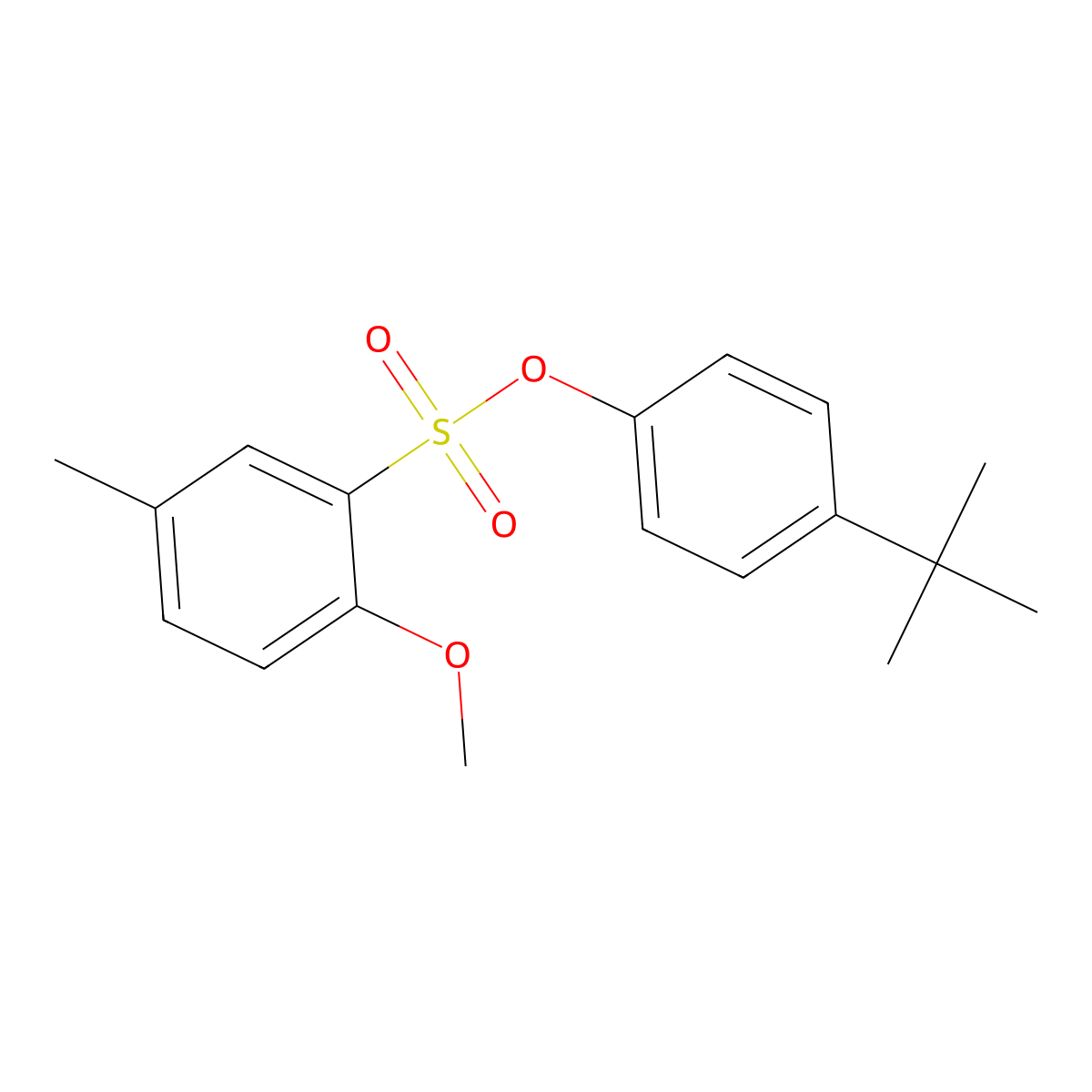 4-Tert-butylphenyl 2-methoxy-5-methylbenzene-1-sulfonate molecular structure, CAS 2415623-16-2