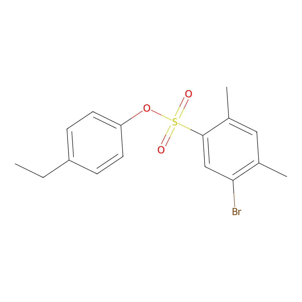 (4-Ethylphenyl) 5-bromo-2,4-dimethylbenzenesulfonate molecular structure, CAS 2415623-46-8