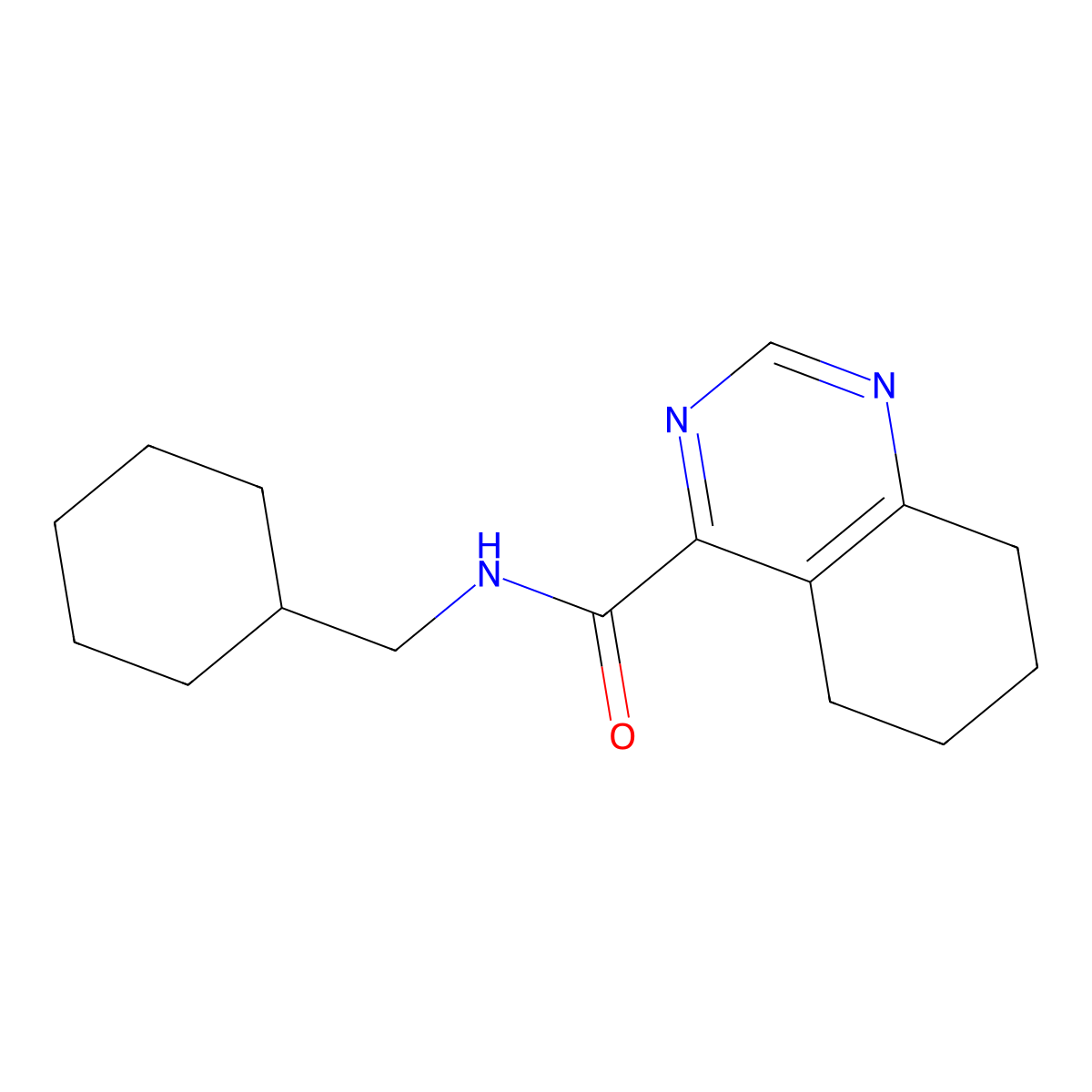 N-(Cyclohexylmethyl)-5,6,7,8-tetrahydroquinazoline-4-carboxamide molecular structure, CAS 2415623-68-4