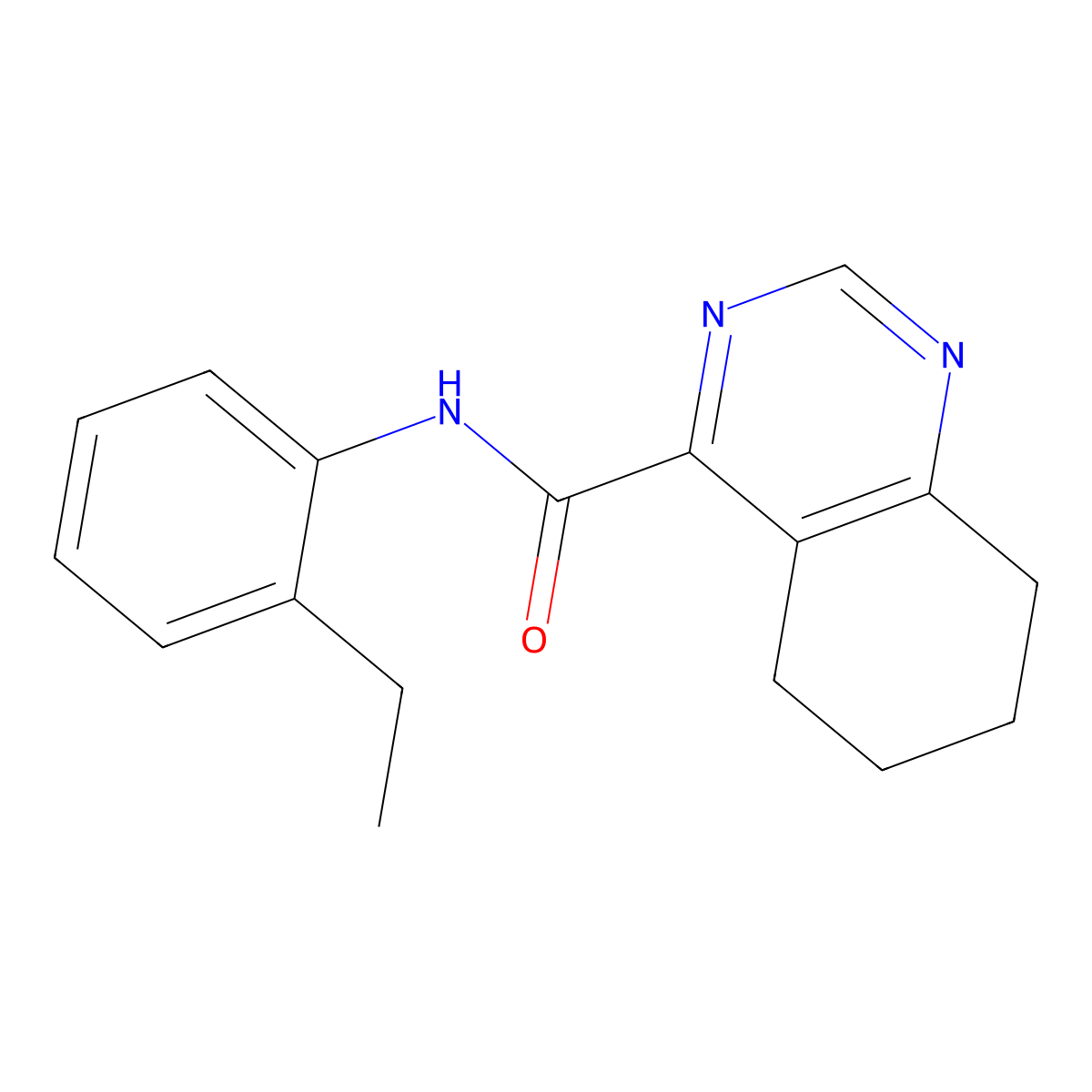 N-(2-Ethylphenyl)-5,6,7,8-tetrahydroquinazoline-4-carboxamide molecular structure, CAS 2415623-79-7