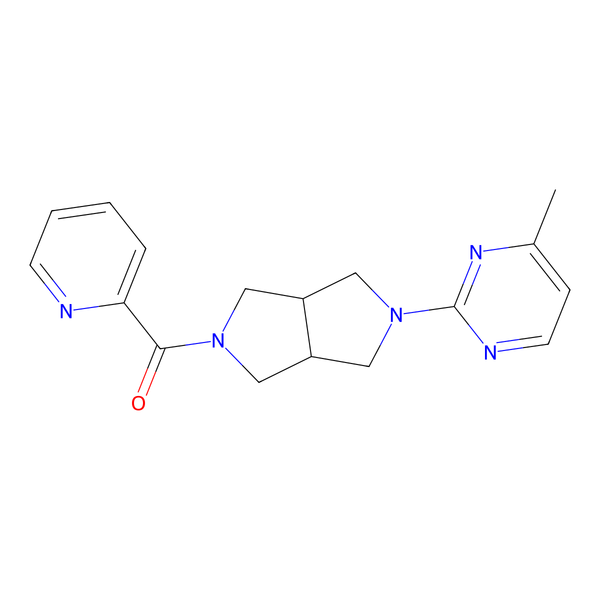 4-Methyl-2-[5-(pyridine-2-carbonyl)-octahydropyrrolo[3,4-c]pyrrol-2-yl]pyrimidine molecular structure, CAS 2415623-98-0