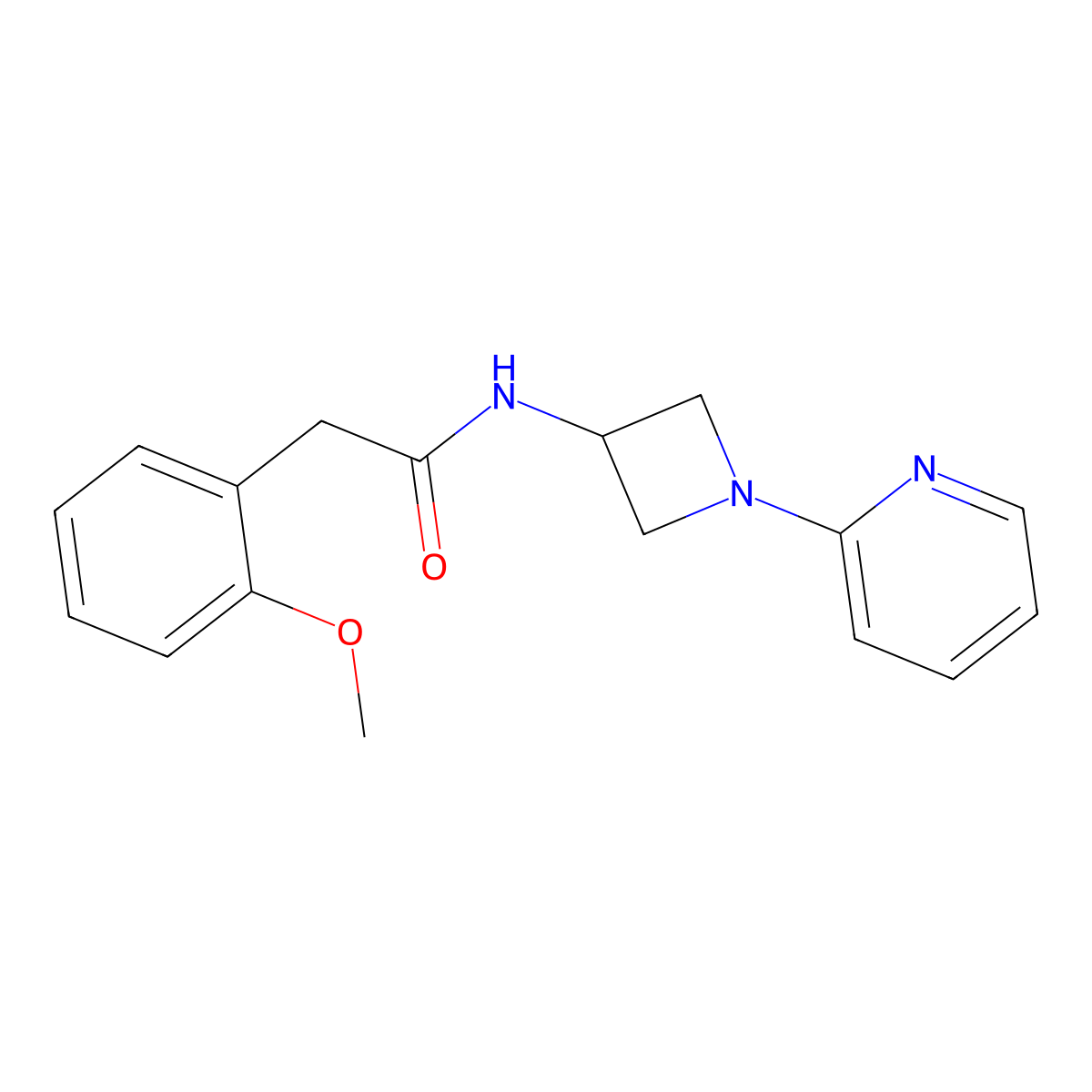 2-(2-methoxyphenyl)-N-[1-(pyridin-2-yl)azetidin-3-yl]acetamide molecular structure, CAS 2415624-31-4