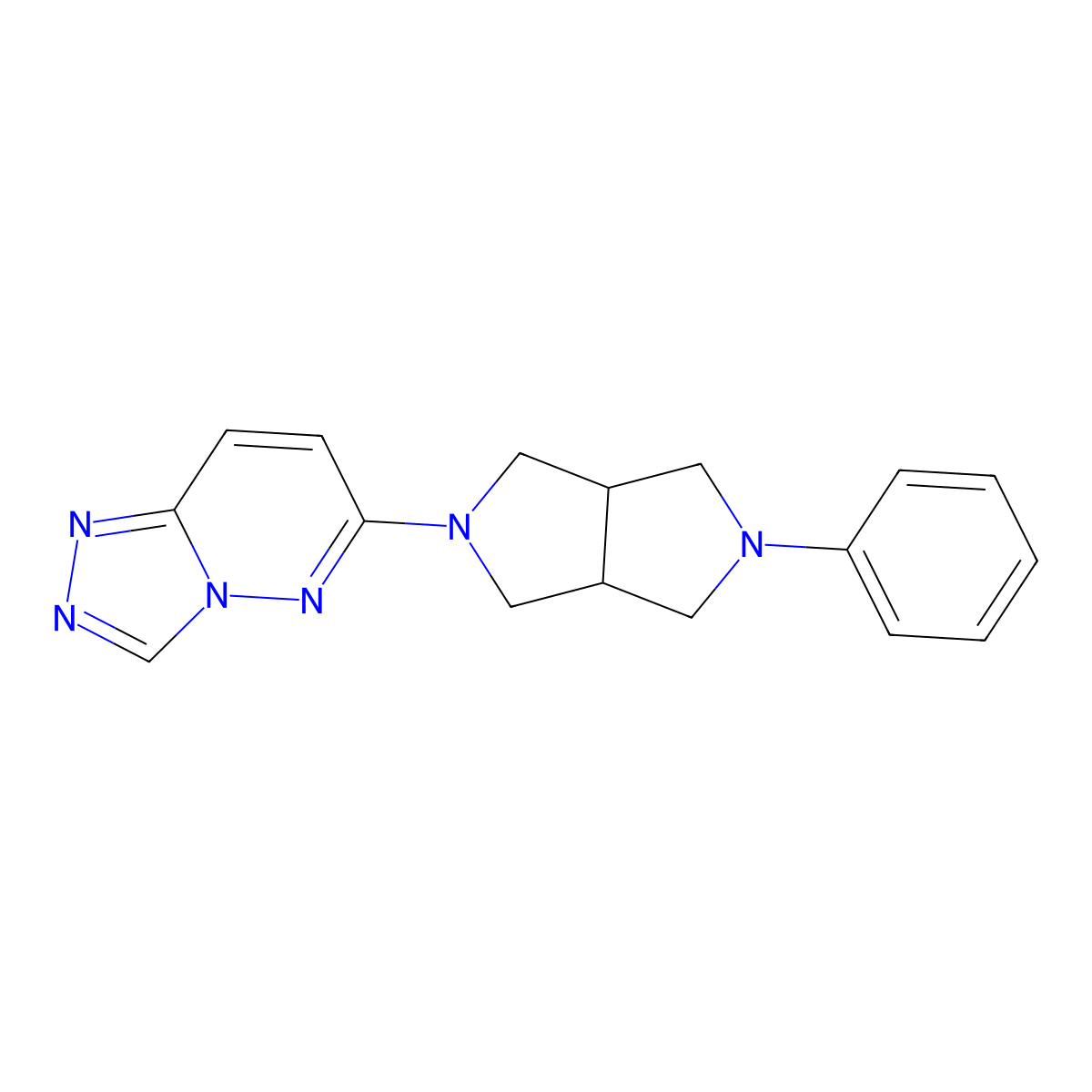 2-Phenyl-5-{[1,2,4]triazolo[4,3-b]pyridazin-6-yl}-octahydropyrrolo[3,4-c]pyrrole molecular structure, CAS 2415624-36-9
