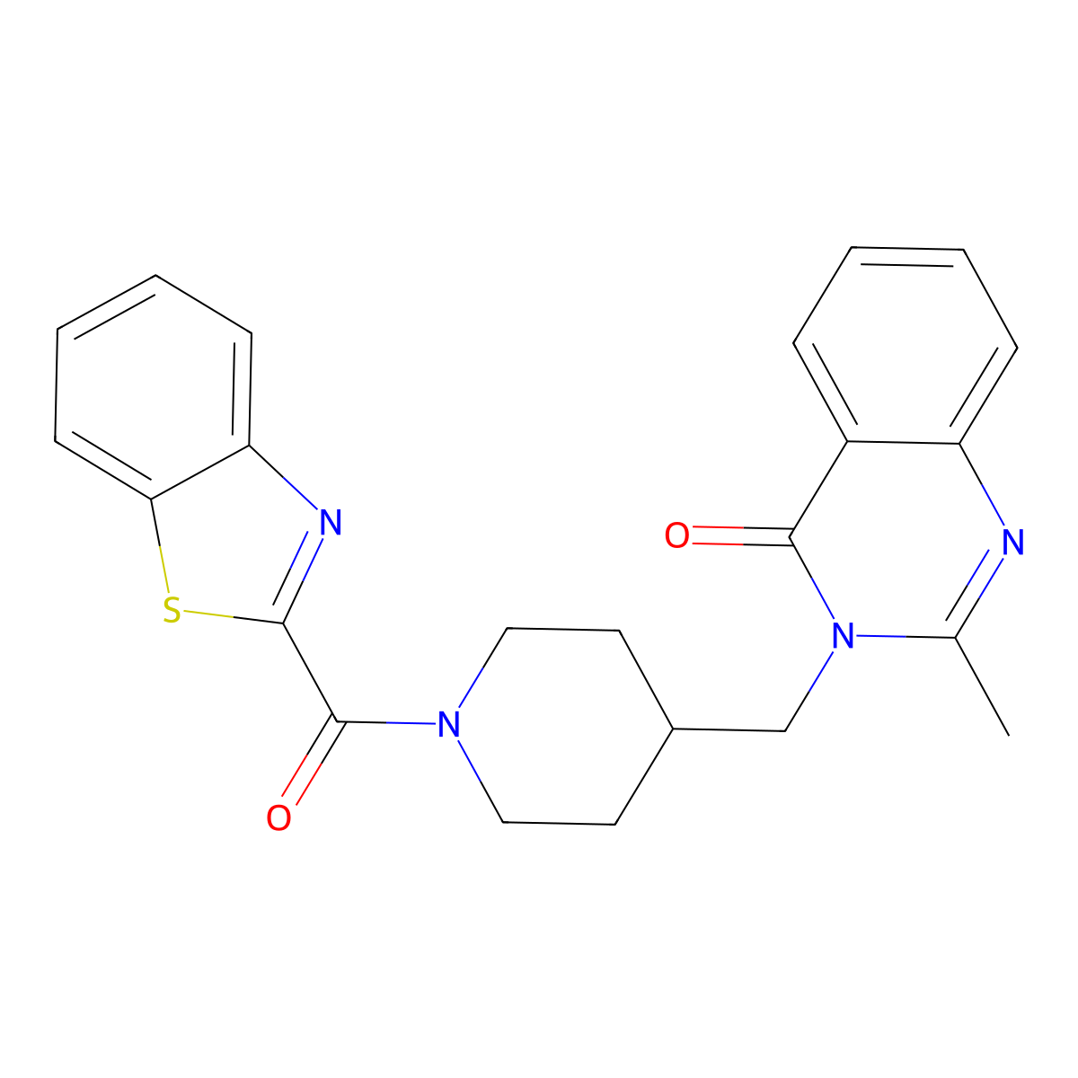 3-{[1-(1,3-Benzothiazole-2-carbonyl)piperidin-4-yl]methyl}-2-methyl-3,4-dihydroquinazolin-4-one molecular structure, CAS 2415624-47-2