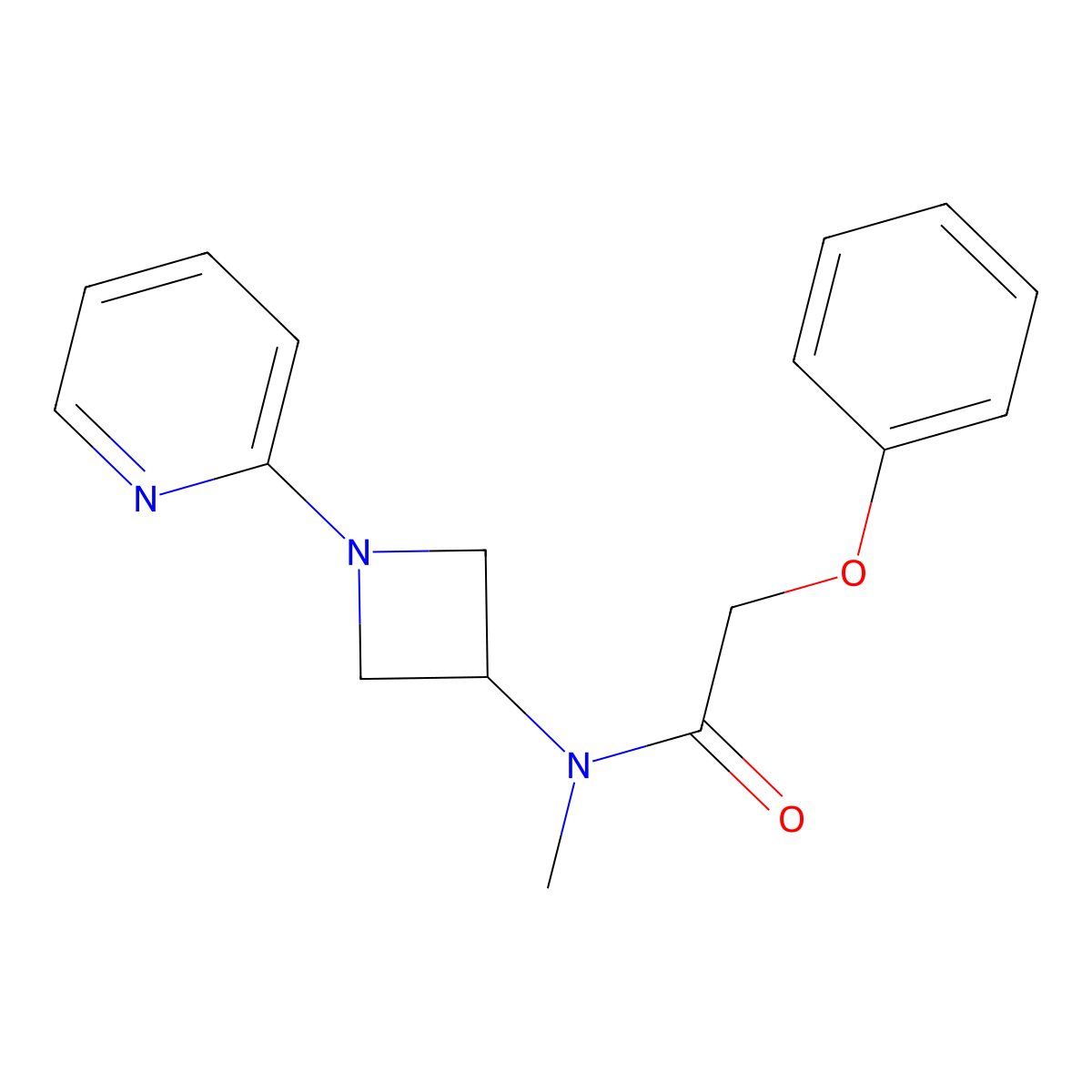 N-methyl-2-phenoxy-N-[1-(pyridin-2-yl)azetidin-3-yl]acetamide molecular structure, CAS 2415624-58-5