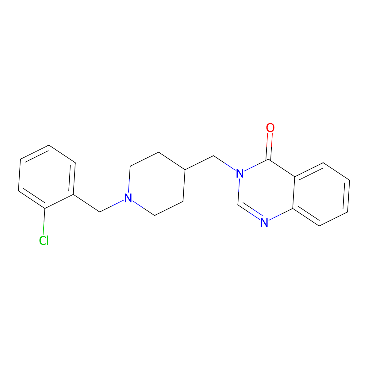 3-({1-[(2-Chlorophenyl)methyl]piperidin-4-yl}methyl)-3,4-dihydroquinazolin-4-one molecular structure, CAS 2415624-61-0