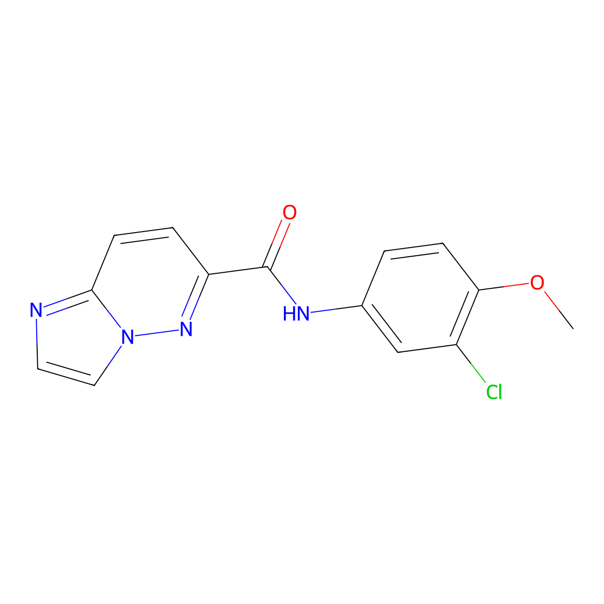N-(3-chloro-4-methoxyphenyl)imidazo[1,2-b]pyridazine-6-carboxamide molecular structure, CAS 2415624-68-7