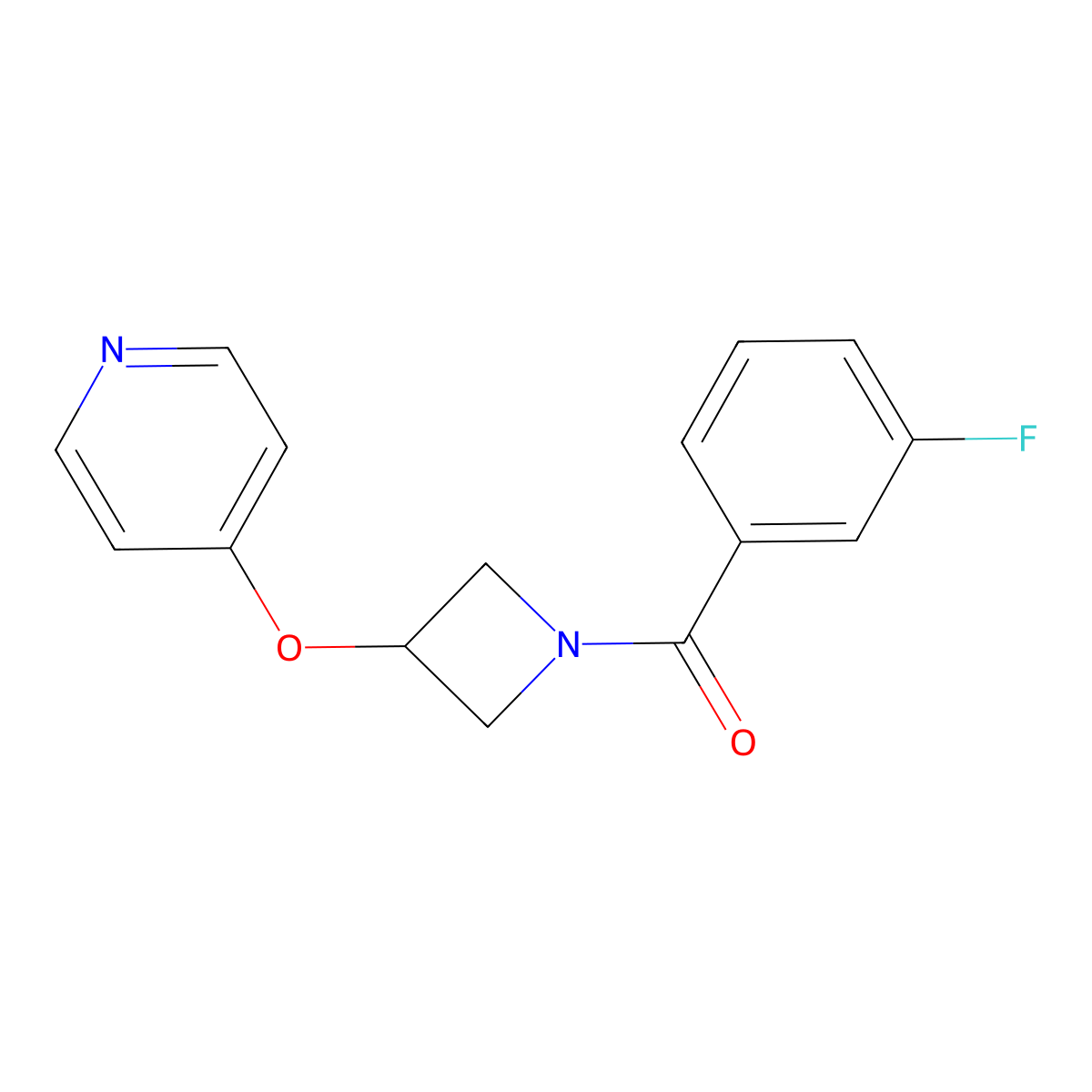 4-{[1-(3-Fluorobenzoyl)azetidin-3-yl]oxy}pyridine molecular structure, CAS 2415625-12-4
