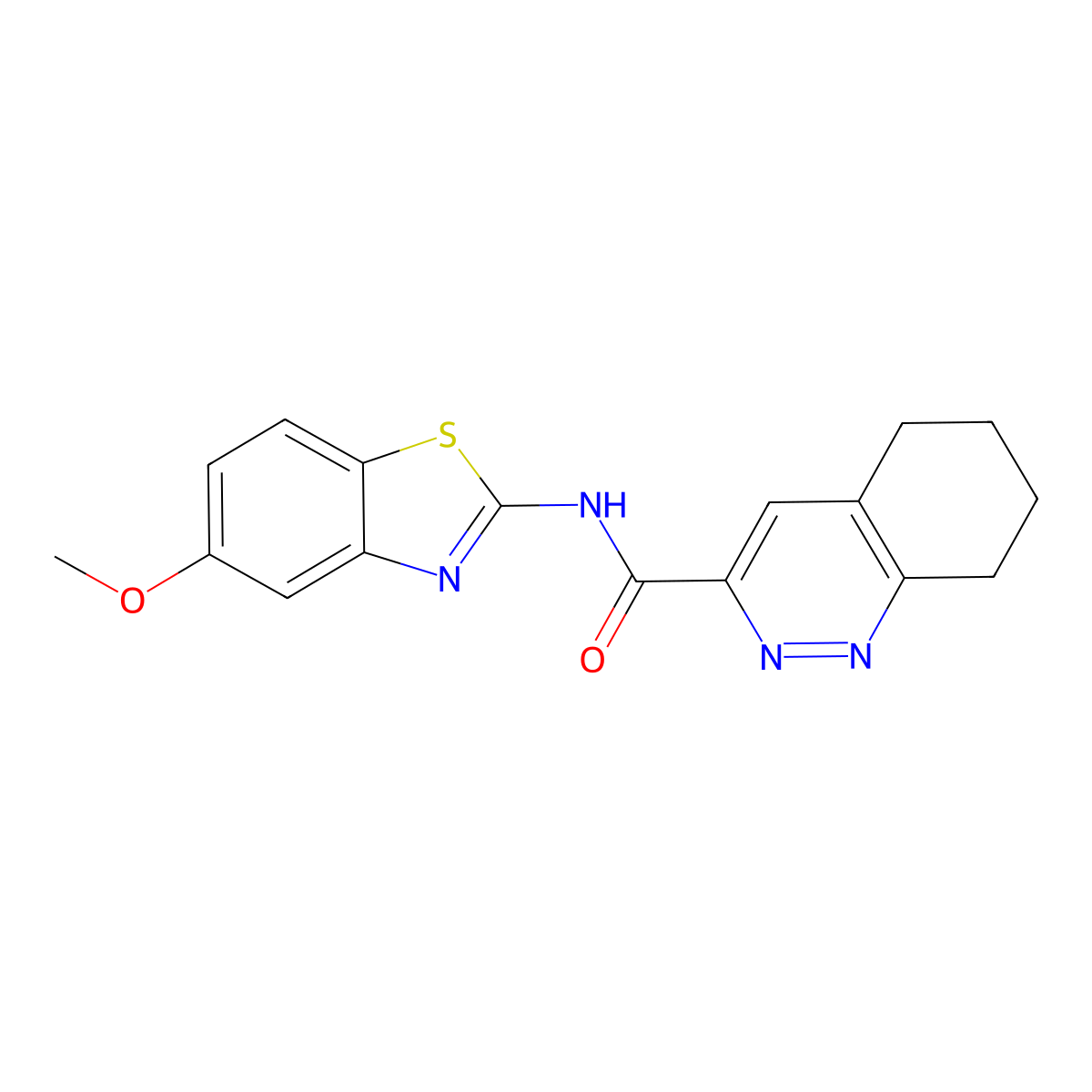 N-(5-Methoxy-1,3-benzothiazol-2-yl)-5,6,7,8-tetrahydrocinnoline-3-carboxamide molecular structure, CAS 2415628-27-0