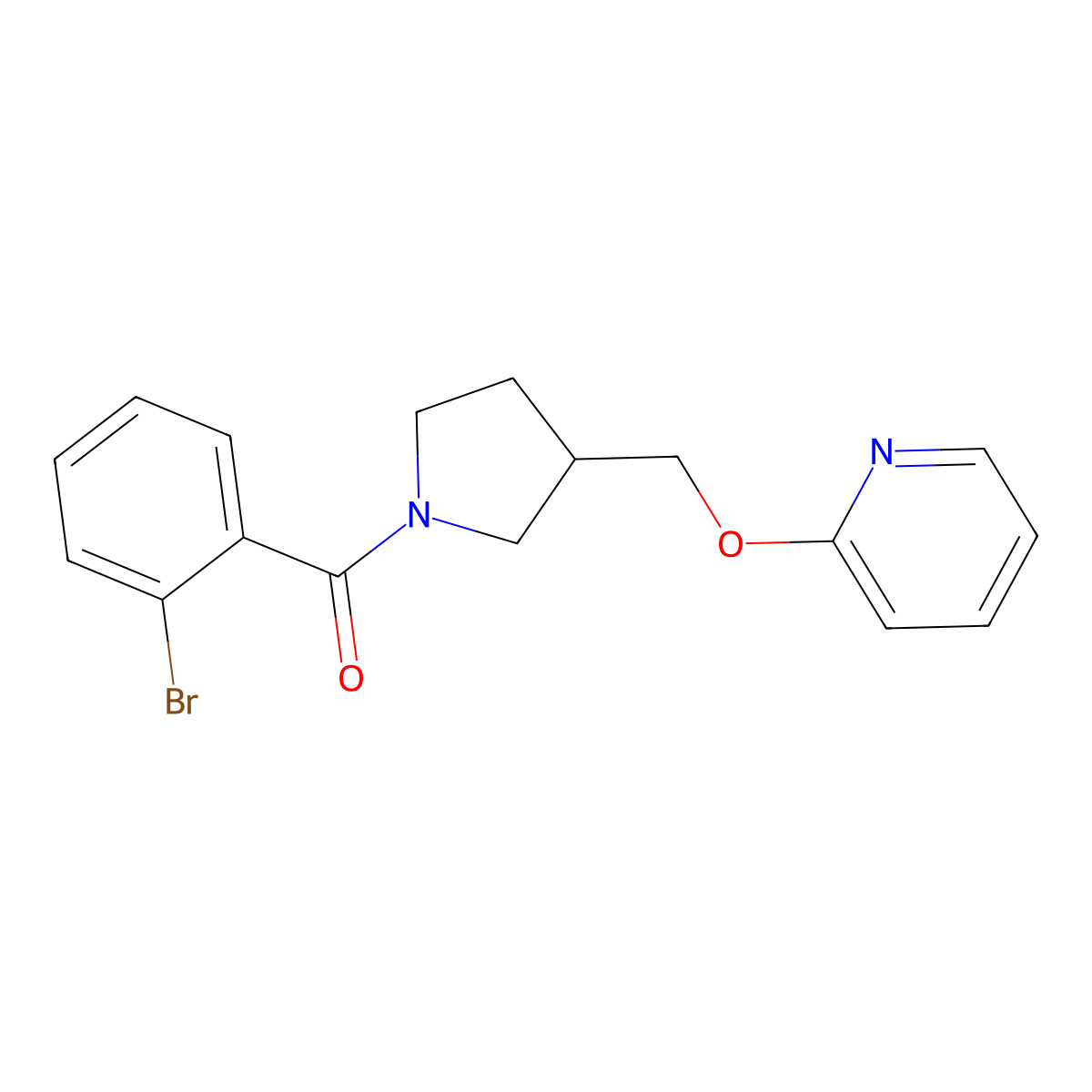 2-{[1-(2-Bromobenzoyl)pyrrolidin-3-yl]methoxy}pyridine molecular structure, CAS 2415628-32-7