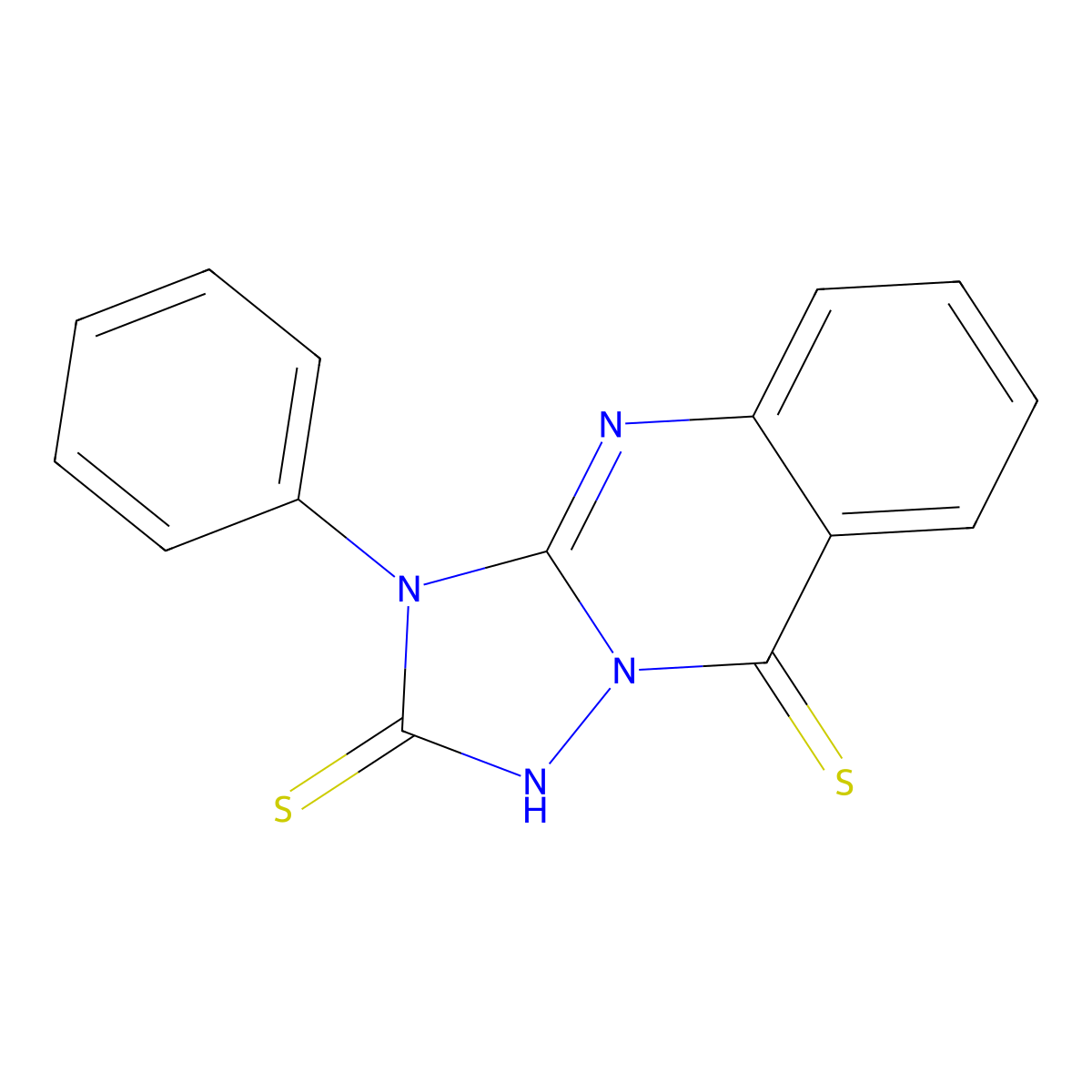 3-phenyl-1H,2H,3H,9H-[1,2,4]triazolo[3,2-b]quinazoline-2,9-dithione molecular structure, CAS 2415628-88-3