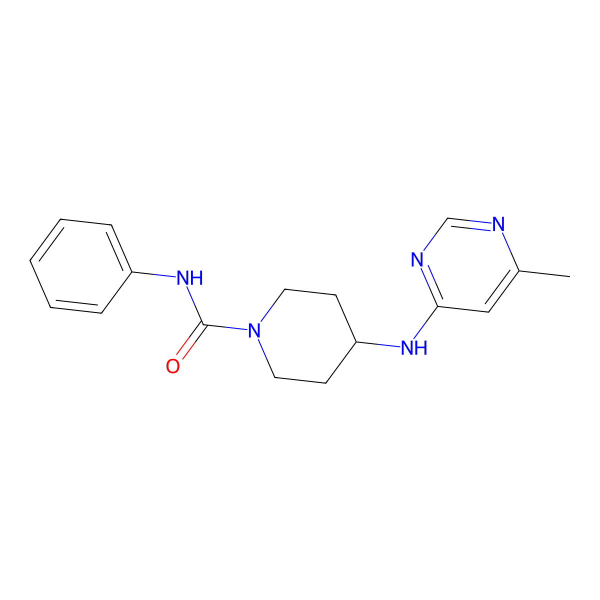 4-[(6-Methylpyrimidin-4-yl)amino]-N-phenylpiperidine-1-carboxamide molecular structure, CAS 2415628-89-4
