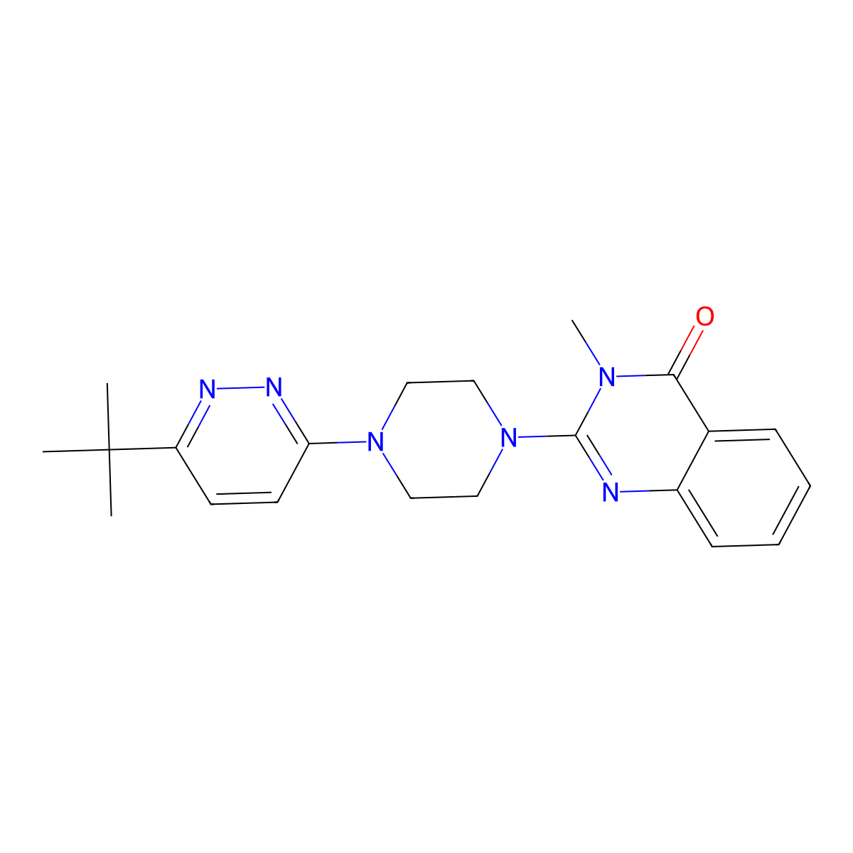 2-[4-(6-Tert-butylpyridazin-3-yl)piperazin-1-yl]-3-methyl-3,4-dihydroquinazolin-4-one molecular structure, CAS 2415629-28-4