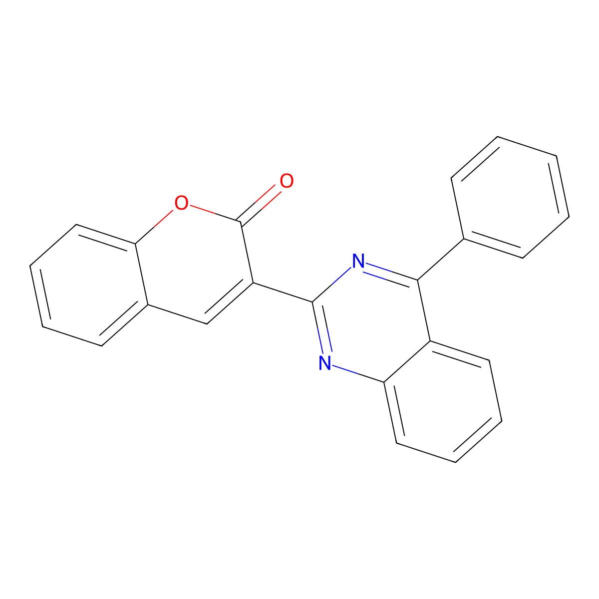 3-(4-phenylquinazolin-2-yl)-2H-chromen-2-one molecular structure, CAS 2415629-32-0