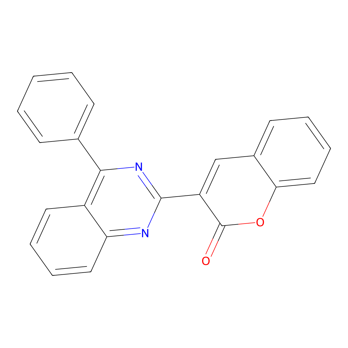 3-(4-phenylquinazolin-2-yl)-2H-chromen-2-one molecular structure, CAS 2415629-32-0