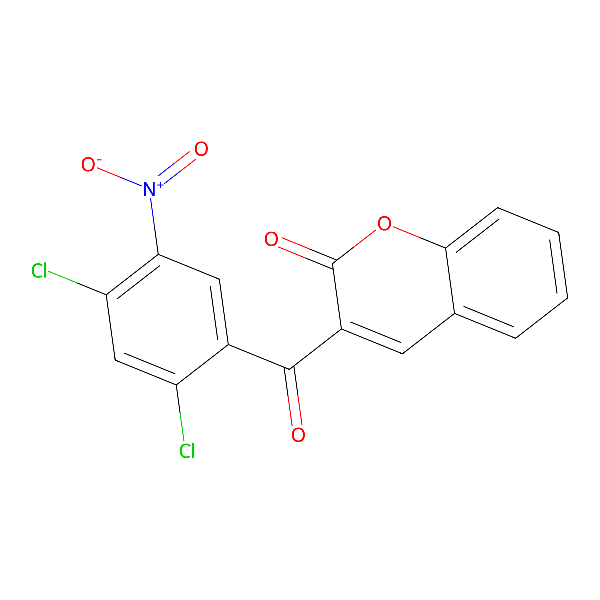 3-(2,4-dichloro-5-nitrobenzoyl)-2H-chromen-2-one molecular structure, CAS 2415629-47-7