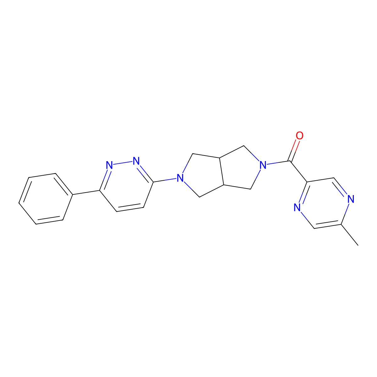 3-[5-(5-Methylpyrazine-2-carbonyl)-octahydropyrrolo[3,4-c]pyrrol-2-yl]-6-phenylpyridazine molecular structure, CAS 2415629-71-7