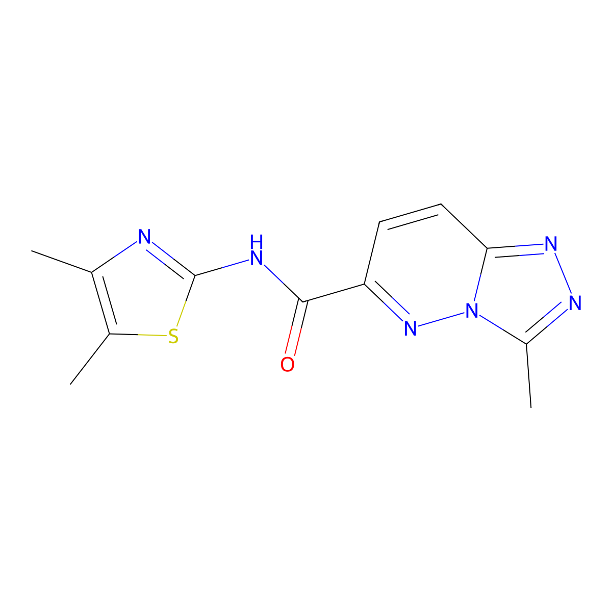 N-(4,5-Dimethyl-1,3-thiazol-2-yl)-3-methyl-[1,2,4]triazolo[4,3-b]pyridazine-6-carboxamide molecular structure, CAS 2415629-83-1
