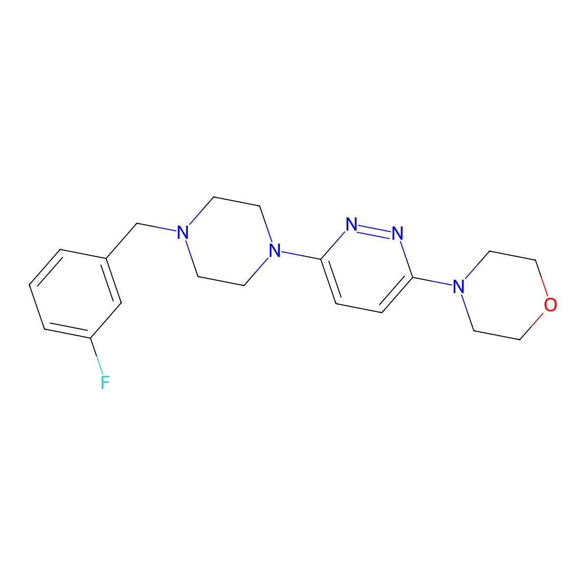 4-(6-{4-[(3-Fluorophenyl)methyl]piperazin-1-yl}pyridazin-3-yl)morpholine molecular structure, CAS 2415629-93-3