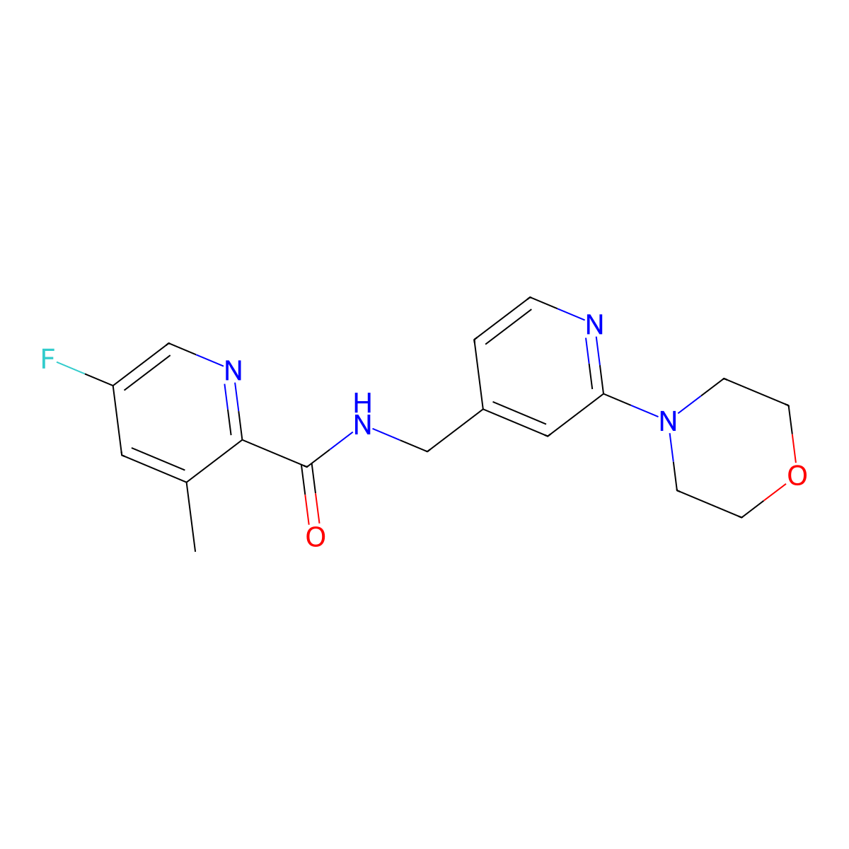 5-fluoro-3-methyl-N-{[2-(morpholin-4-yl)pyridin-4-yl]methyl}pyridine-2-carboxamide molecular structure, CAS 2415630-07-6