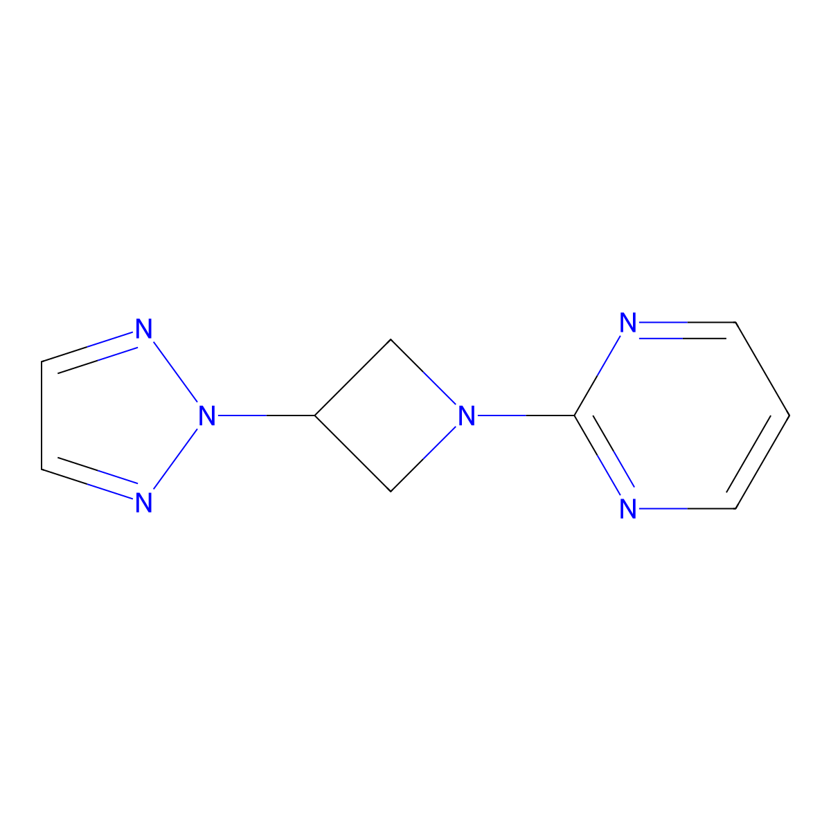 2-[3-(2H-1,2,3-triazol-2-yl)azetidin-1-yl]pyrimidine molecular structure, CAS 2415630-35-0