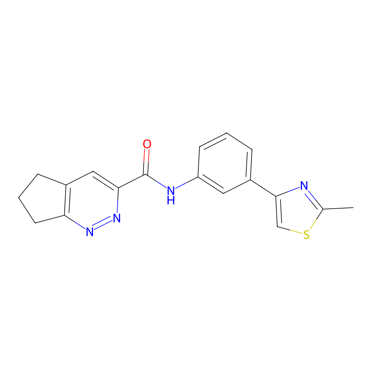 N-[3-(2-methyl-1,3-thiazol-4-yl)phenyl]-5H,6H,7H-cyclopenta[c]pyridazine-3-carboxamide molecular structure, CAS 2415630-48-5