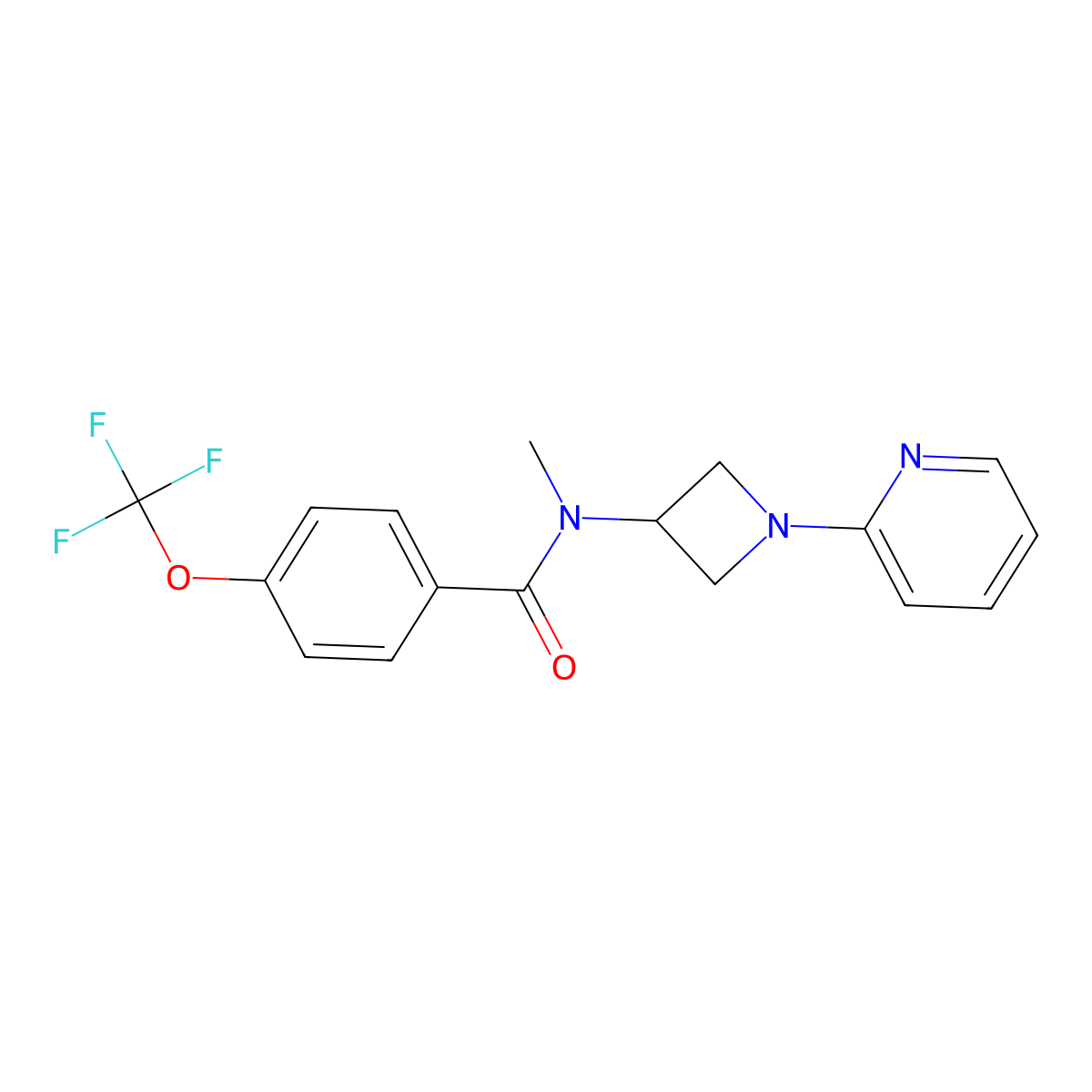 N-methyl-N-[1-(pyridin-2-yl)azetidin-3-yl]-4-(trifluoromethoxy)benzamide molecular structure, CAS 2415631-24-0