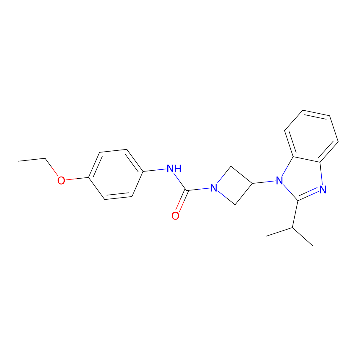 N-(4-ethoxyphenyl)-3-[2-(propan-2-yl)-1H-1,3-benzodiazol-1-yl]azetidine-1-carboxamide molecular structure, CAS 2415631-50-2