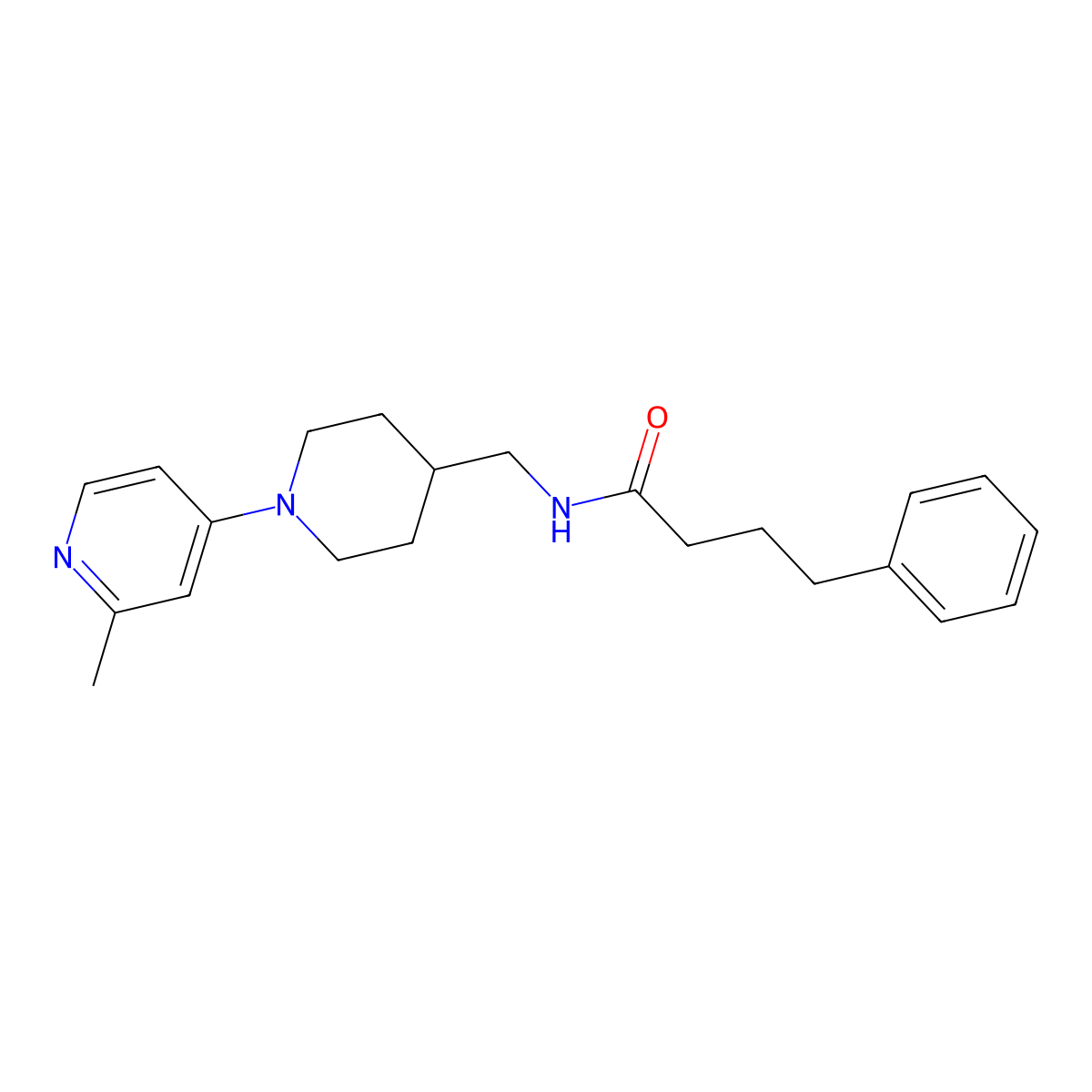 N-{[1-(2-methylpyridin-4-yl)piperidin-4-yl]methyl}-4-phenylbutanamide molecular structure, CAS 2415631-54-6