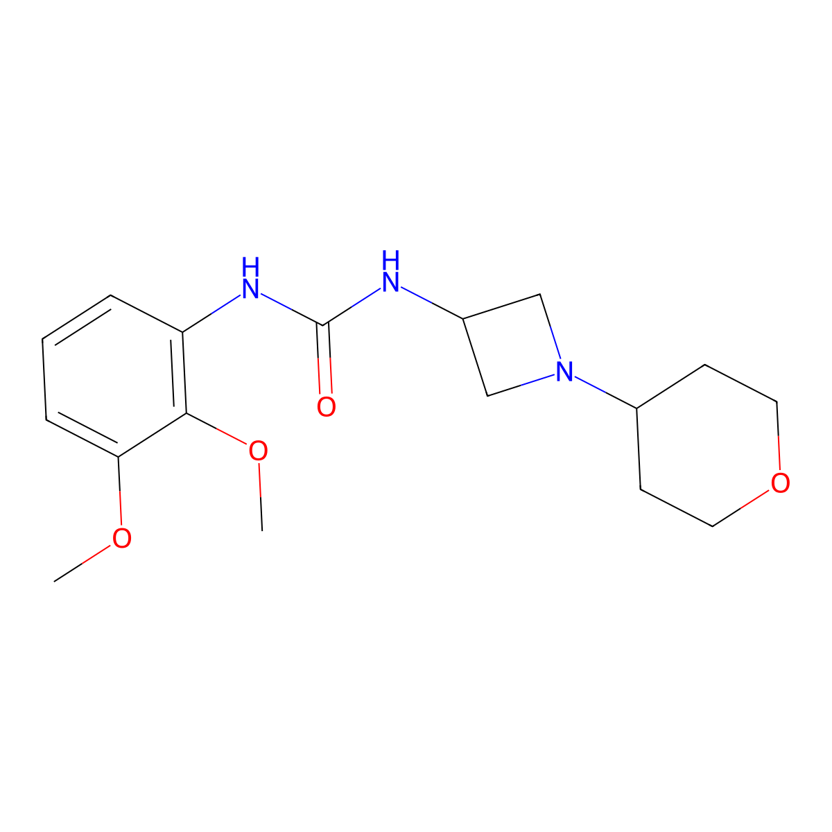 1-(2,3-Dimethoxyphenyl)-3-[1-(oxan-4-yl)azetidin-3-yl]urea molecular structure, CAS 2415631-59-1