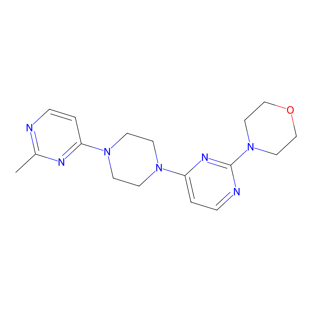4-{4-[4-(2-Methylpyrimidin-4-yl)piperazin-1-yl]pyrimidin-2-yl}morpholine molecular structure, CAS 2415631-65-9