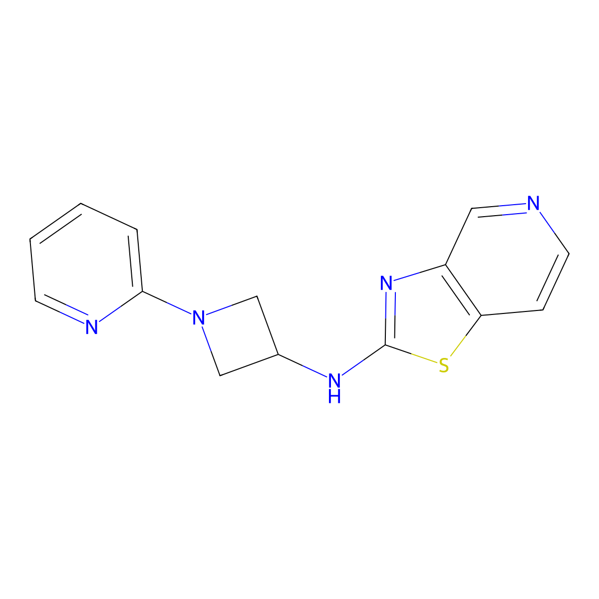 1-(pyridin-2-yl)-N-{[1,3]thiazolo[4,5-c]pyridin-2-yl}azetidin-3-amine molecular structure, CAS 2415631-75-1