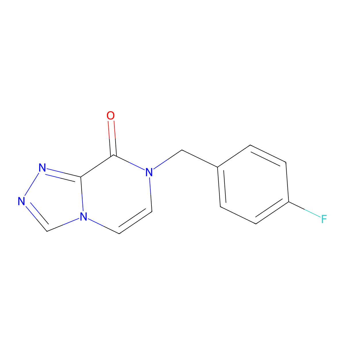 7-[(4-fluorophenyl)methyl]-7H,8H-[1,2,4]triazolo[4,3-a]pyrazin-8-one molecular structure, CAS 2415632-46-9