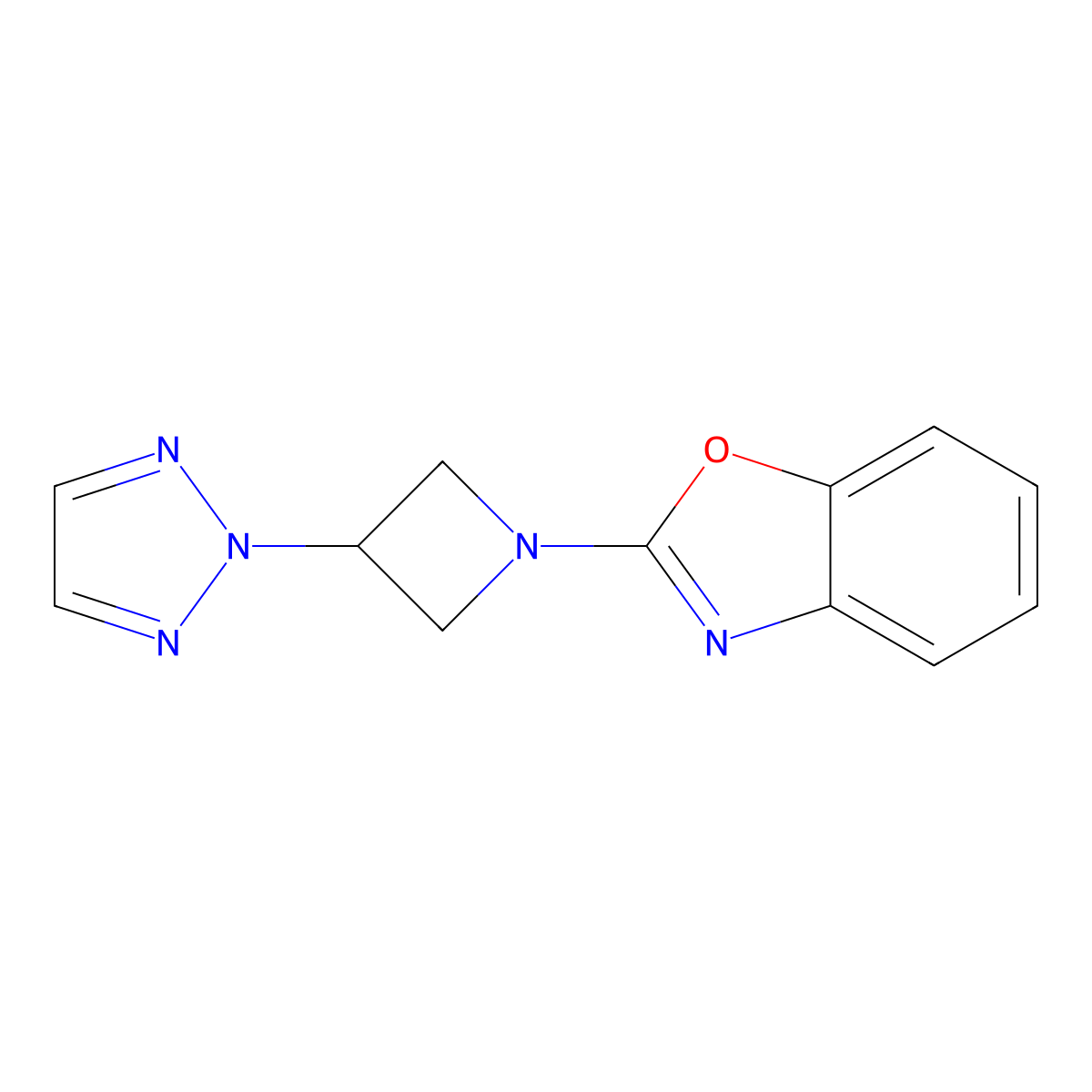 2-[3-(2H-1,2,3-triazol-2-yl)azetidin-1-yl]-1,3-benzoxazole molecular structure, CAS 2415632-66-3