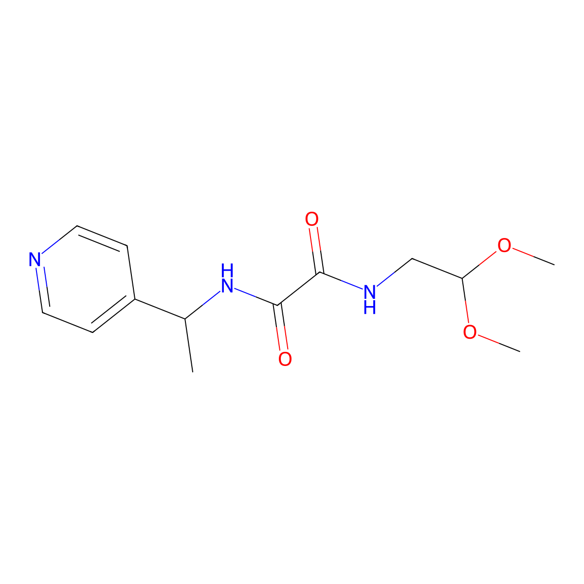 N-(2,2-dimethoxyethyl)-N'-[1-(pyridin-4-yl)ethyl]ethanediamide molecular structure, CAS 2415632-69-6