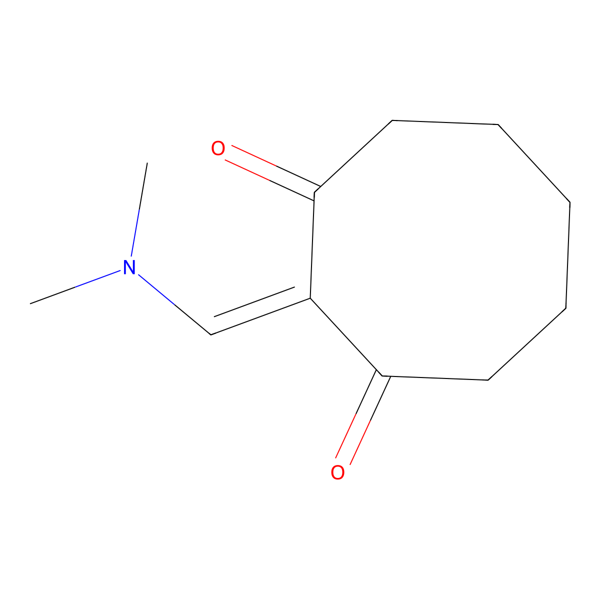 2-[(Dimethylamino)methylidene]cyclooctane-1,3-dione molecular structure, CAS 2415632-76-5