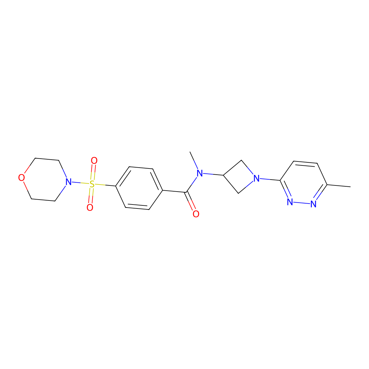 N-methyl-N-[1-(6-methylpyridazin-3-yl)azetidin-3-yl]-4-(morpholine-4-sulfonyl)benzamide molecular structure, CAS 2415632-78-7