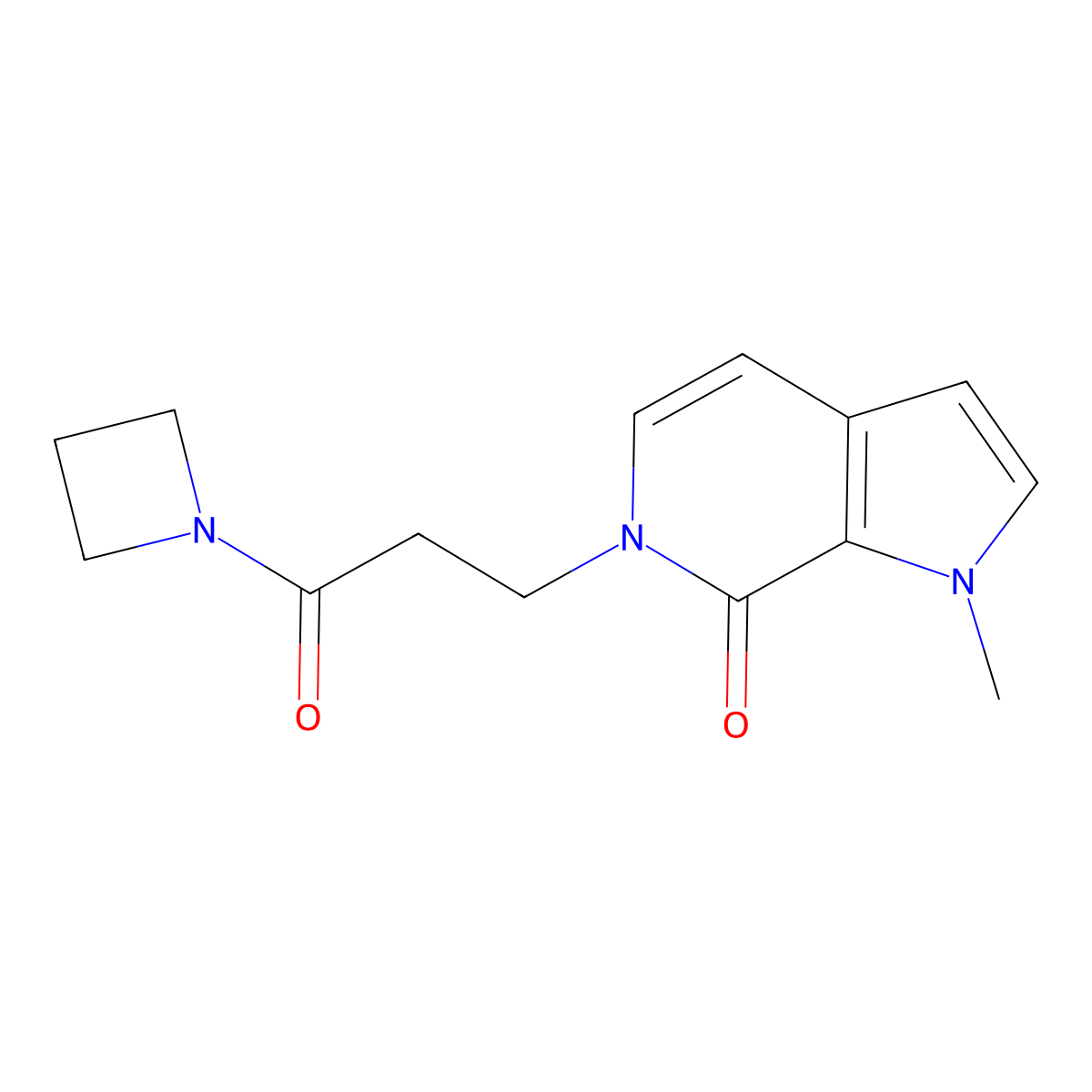 6-[3-(azetidin-1-yl)-3-oxopropyl]-1-methyl-1H,6H,7H-pyrrolo[2,3-c]pyridin-7-one molecular structure, CAS 2415633-25-7