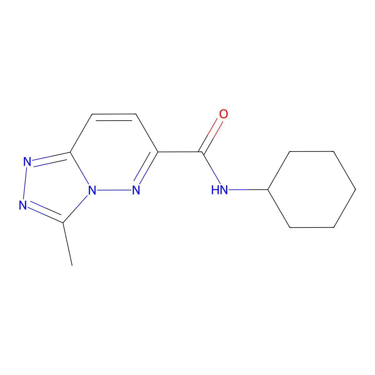 N-Cyclohexyl-3-methyl-[1,2,4]triazolo[4,3-b]pyridazine-6-carboxamide molecular structure, CAS 2415633-37-1