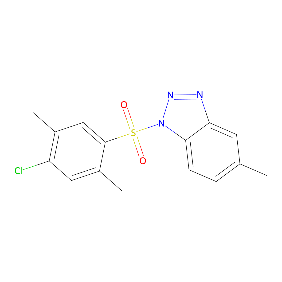 1-(4-chloro-2,5-dimethylbenzenesulfonyl)-5-methyl-1H-1,2,3-benzotriazole molecular structure, CAS 2415633-51-9