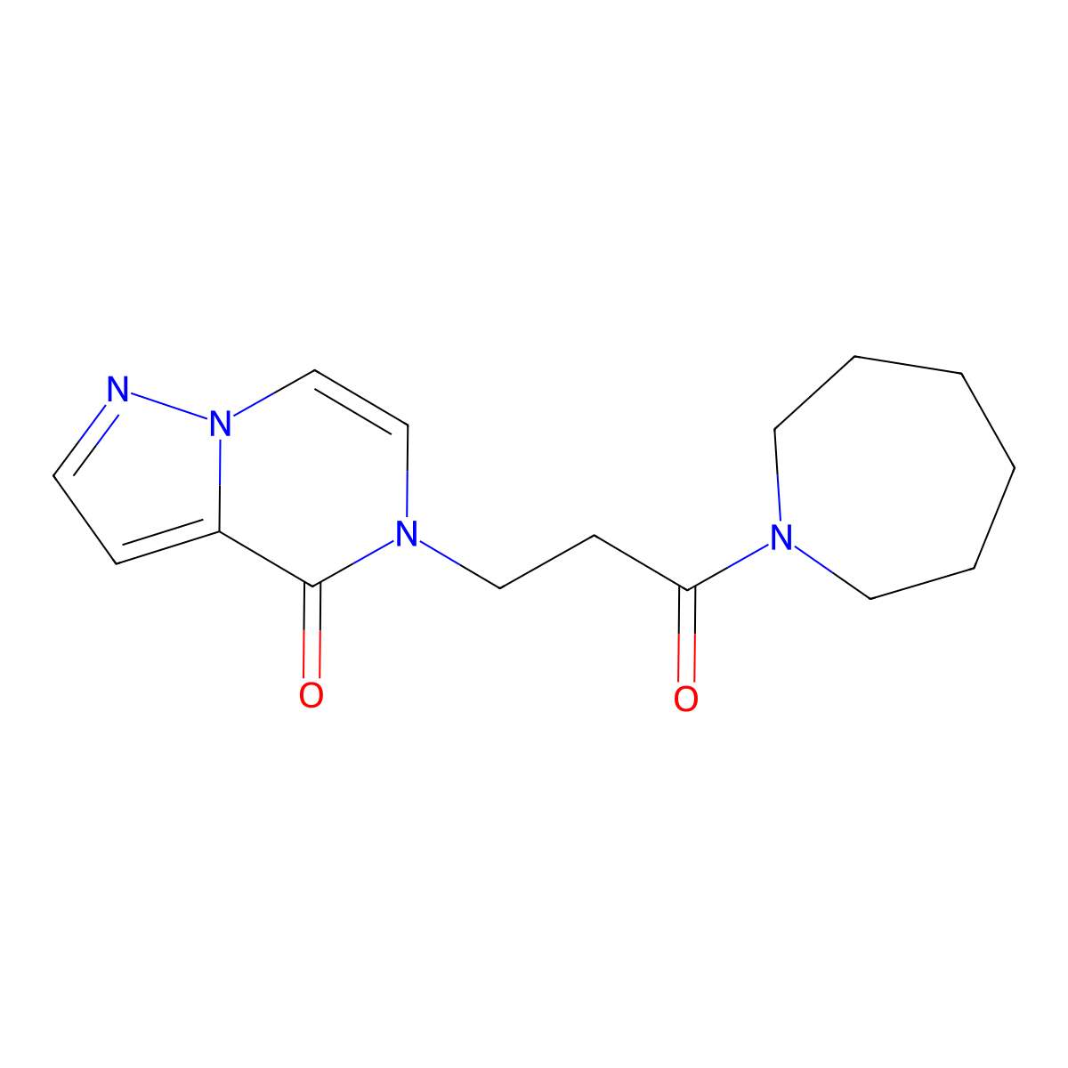 5-[3-(Azepan-1-yl)-3-oxopropyl]pyrazolo[1,5-a]pyrazin-4-one molecular structure, CAS 2415633-90-6