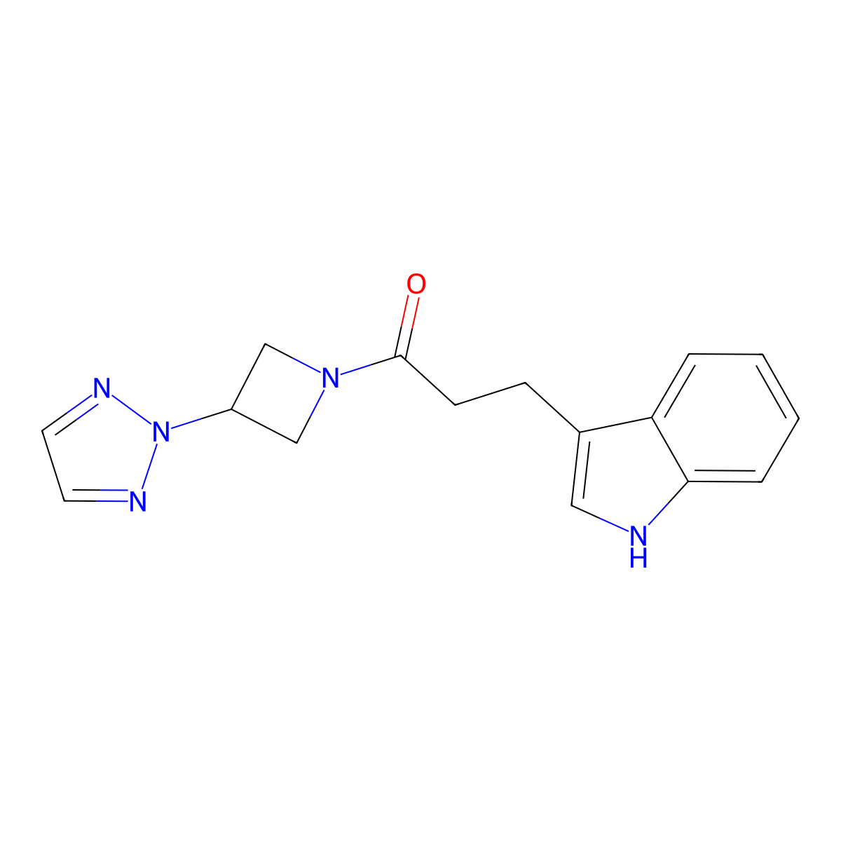 3-(1H-indol-3-yl)-1-[3-(2H-1,2,3-triazol-2-yl)azetidin-1-yl]propan-1-one molecular structure, CAS 2415634-12-5