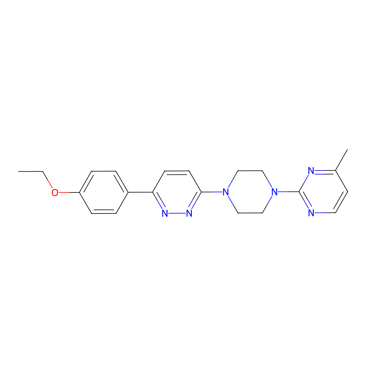 3-(4-Ethoxyphenyl)-6-[4-(4-methylpyrimidin-2-yl)piperazin-1-yl]pyridazine molecular structure, CAS 2415634-43-2