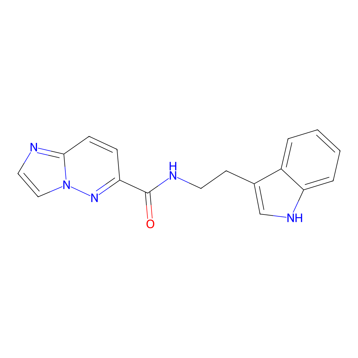 N-[2-(1H-indol-3-yl)ethyl]imidazo[1,2-b]pyridazine-6-carboxamide molecular structure, CAS 2415634-89-6