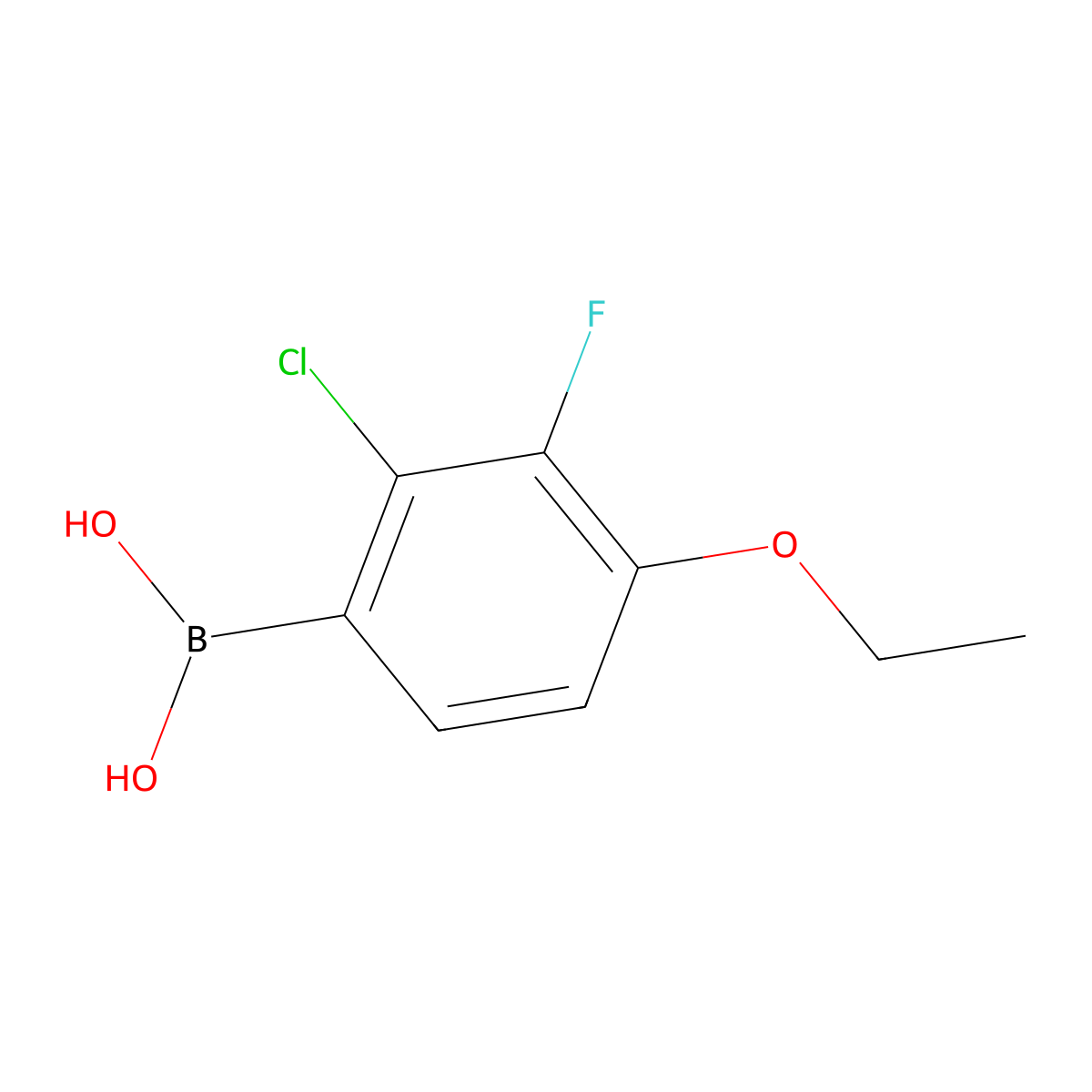 (2-Chloro-4-ethoxy-3-fluorophenyl)boronic acid molecular structure, CAS 2415657-87-1