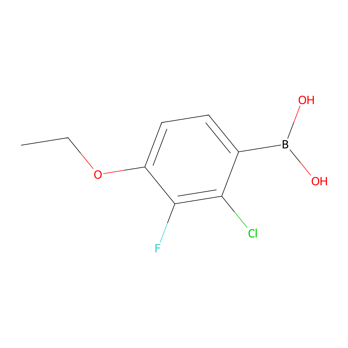 (2-Chloro-4-ethoxy-3-fluorophenyl)boronic acid molecular structure, CAS 2415657-87-1