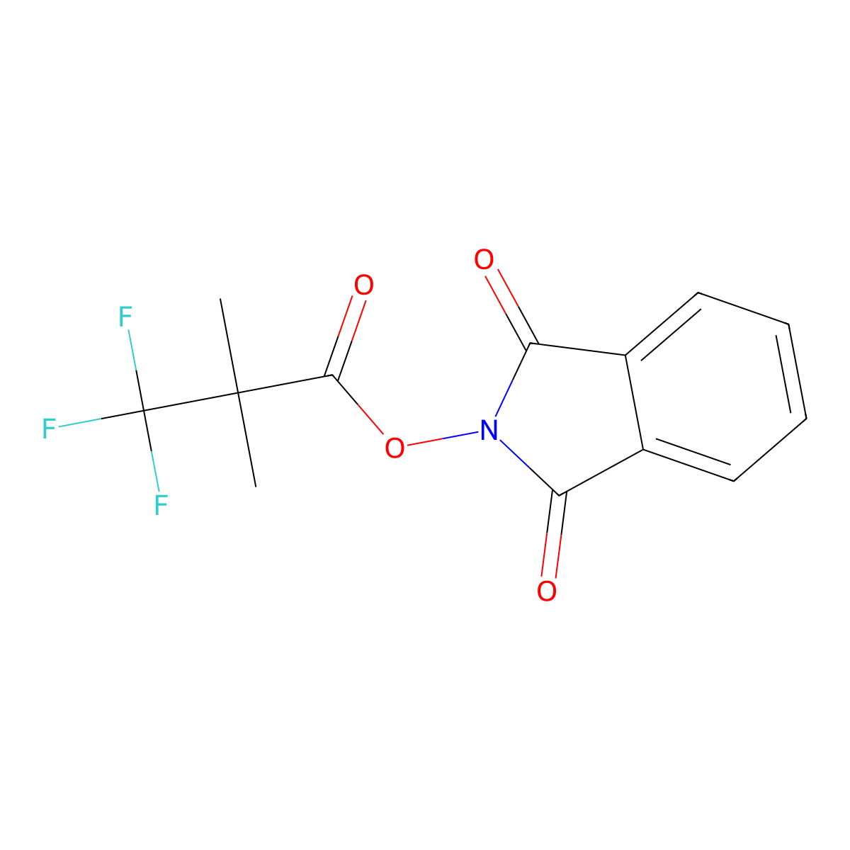 1,3-Dioxoisoindolin-2-YL 3,3,3-trifluoro-2,2-dimethylpropanoate molecular structure, CAS 2415665-36-8