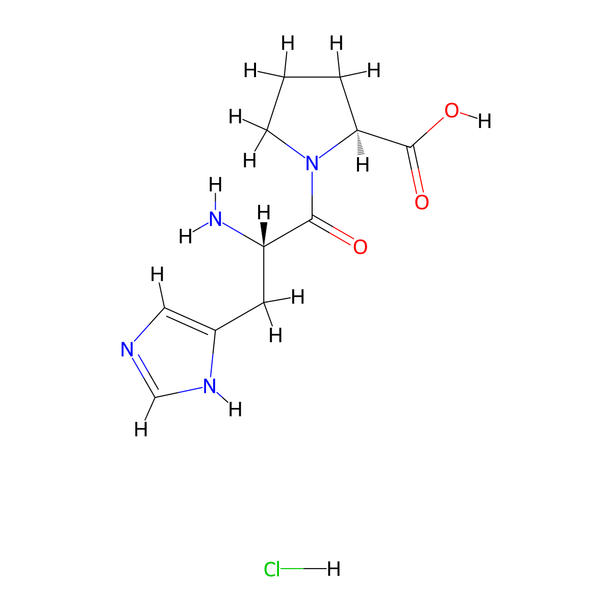 His-Pro hydrochloride molecular structure, CAS 2415727-78-3