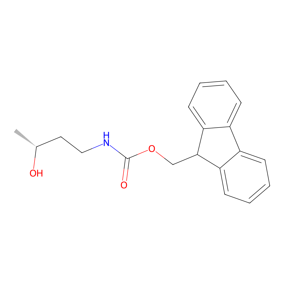 (9H-fluoren-9-yl)methyl N-[(3R)-3-hydroxybutyl]carbamate molecular structure, CAS 2415751-64-1